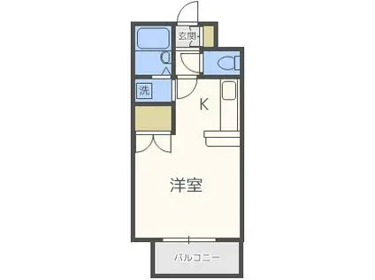 セゾンラメール(1K/4階)の間取り写真