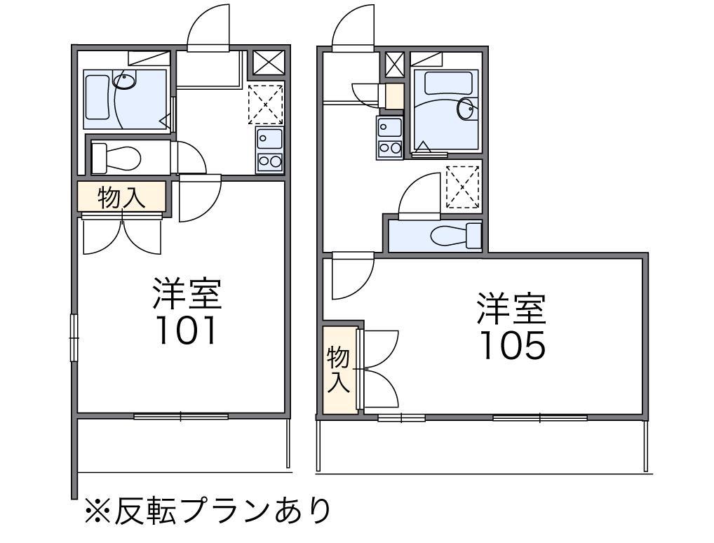 レオパレスMSフレーズ(1K/2階)の間取り写真
