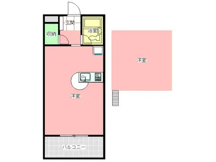 ステイ西原A(ワンルーム/2階)の間取り写真