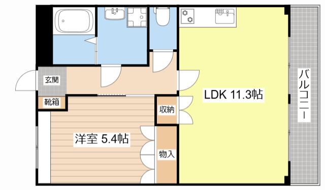 近江鉄道本線 愛知川駅 徒歩50分 2階建 築18年(1LDK/1階)の間取り写真
