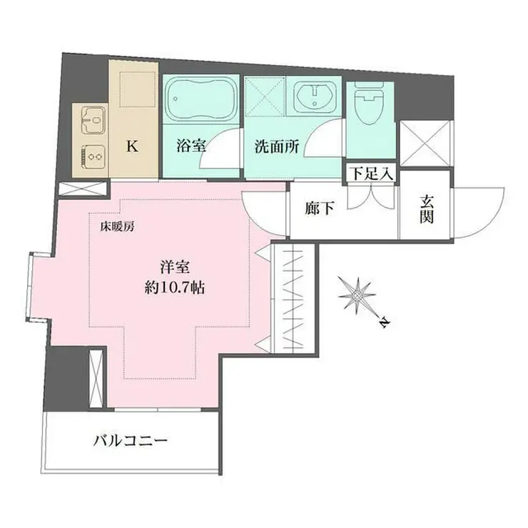 オープンレジデンシア日本橋人形町 2階階 間取り