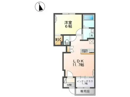 S・HOUSE(1LDK/1階)の間取り写真
