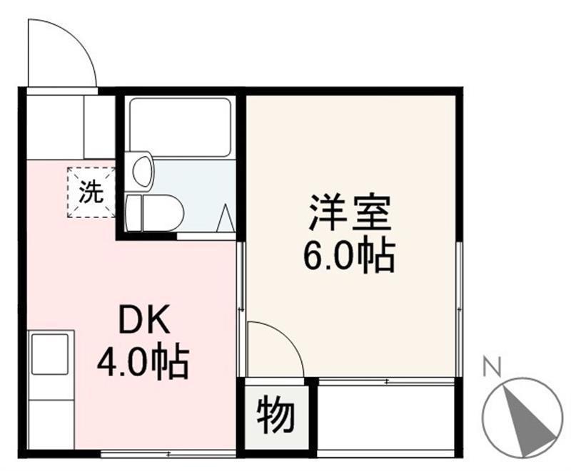 木太ハイツ(1DK/1階)の間取り写真