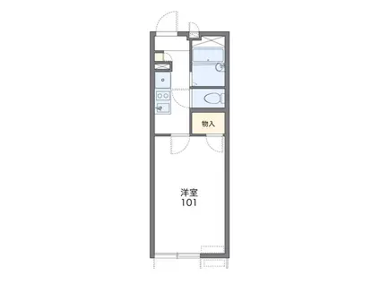 レオパレス桃(1K/2階)の間取り写真