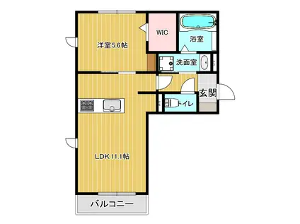 YSKレジデンス(1LDK/1階)の間取り写真