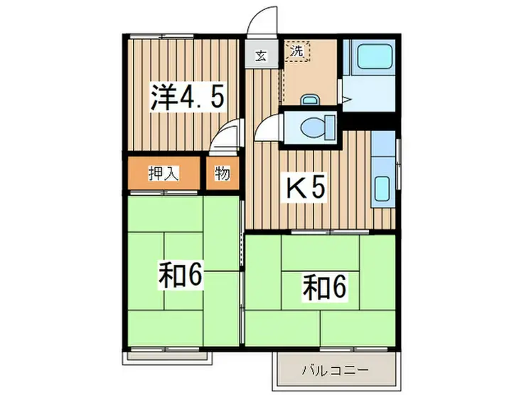 サンハイツA 2階階 間取り