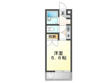 ペンギン村(1K/1階)の間取り写真