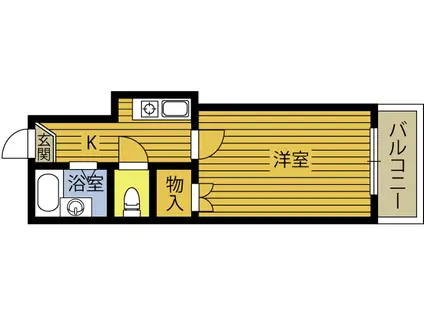 パインヒルズ大道A(1K/2階)の間取り写真