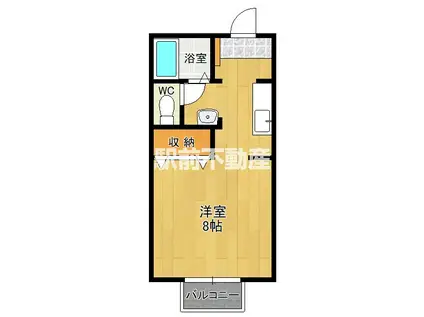 セジュールつつみ(1K/1階)の間取り写真