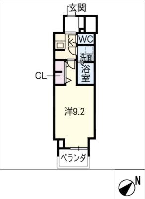 S-RESIDENCE大曽根駅前(1K/5階)の間取り写真