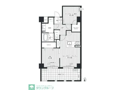 フィルージュ浦和常盤(1SLDK/1階)の間取り写真