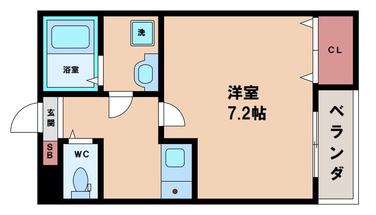 ACHT HIK RESIDENCE 南住吉(1LDK/1階)の間取り写真