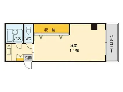 すみれハイツ(1K/3階)の間取り写真