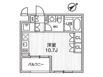大田西馬込レジデンス(ワンルーム/3階)の間取り写真