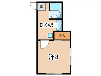 三井ハイツ(1DK/1階)の間取り写真