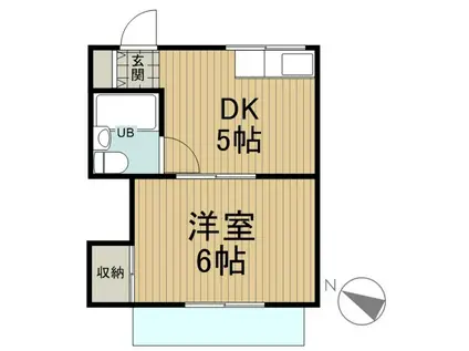 コーポ吉田(1DK/1階)の間取り写真