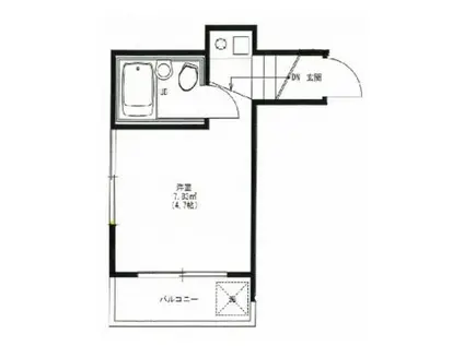 ピュアハウス山手壱番館(ワンルーム/2階)の間取り写真