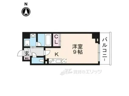 COMFORT五条大宮(ワンルーム/3階)の間取り写真