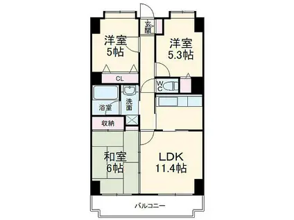 AKXXVIプレミール柏(3LDK/7階)の間取り写真