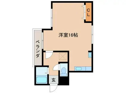 AOYAGI BLD(1K/2階)の間取り写真