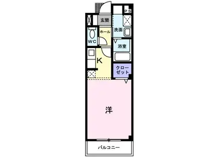 ピュアセルト森尾II(ワンルーム/3階)の間取り写真