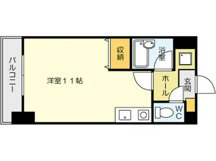 アクセス砂津(ワンルーム/6階)の間取り写真