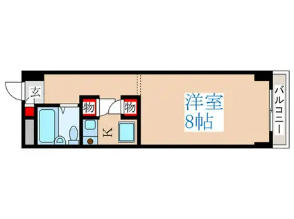 MON COEUR(1K/3階)の間取り写真