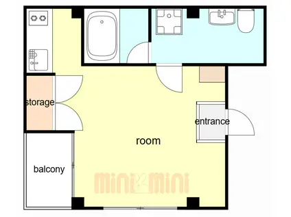 ビルボード芦屋(ワンルーム/2階)の間取り写真
