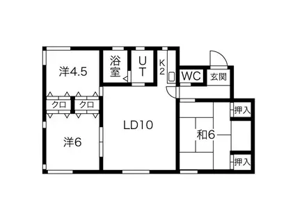 3・3ビル(3LDK/2階)の間取り写真