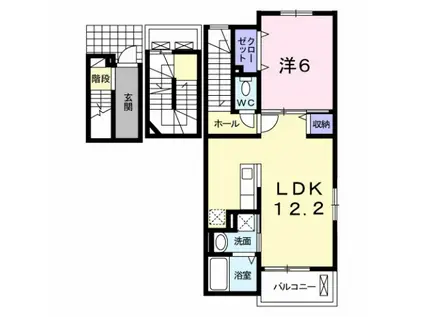 ヴィラ・コンフォート(1LDK/3階)の間取り写真