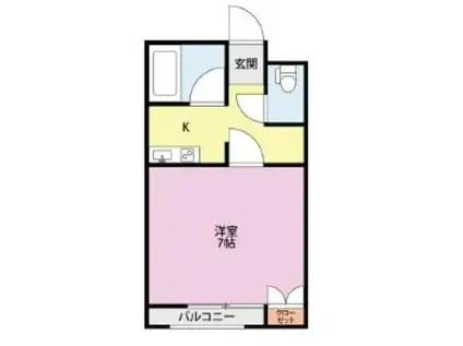 SAJA東山公園(1K/2階)の間取り写真