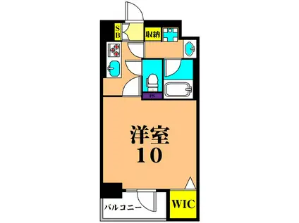 ABITI南大井I(1K/1階)の間取り写真