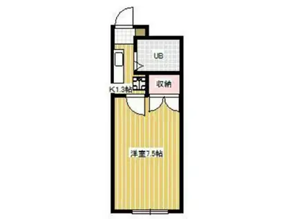 小白川コーポアベ(1K/2階)の間取り写真