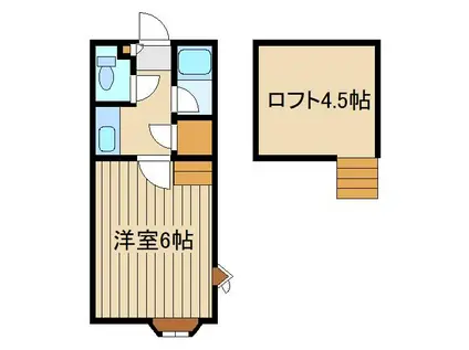 メゾン・ド・ソフィーナ(1K/2階)の間取り写真