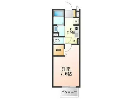 セジュール井原の里A棟(1K/1階)の間取り写真