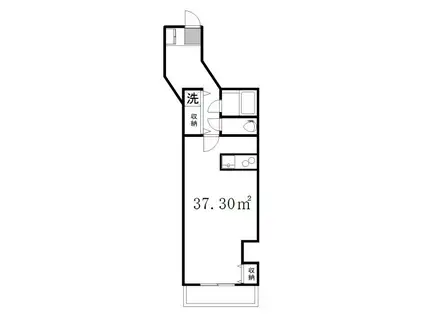 リミレスTK(ワンルーム/1階)の間取り写真