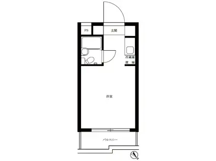 ユースフル祐天寺II(ワンルーム/4階)の間取り写真