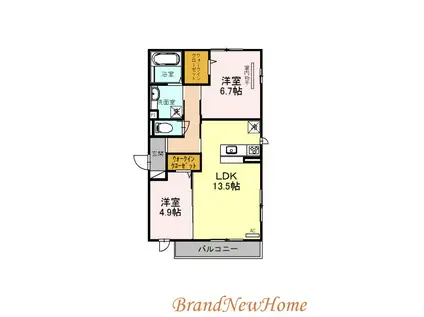 ベルソナーレ(2LDK/3階)の間取り写真