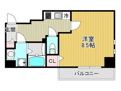 ユーシン福島(1K/5階)の間取り写真