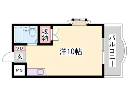 インペリアル加西(ワンルーム/3階)の間取り写真