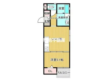 T-REGNO 鳥栖(1LDK/3階)の間取り写真