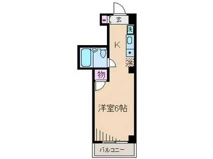 S・FLATII(ワンルーム/4階)の間取り写真