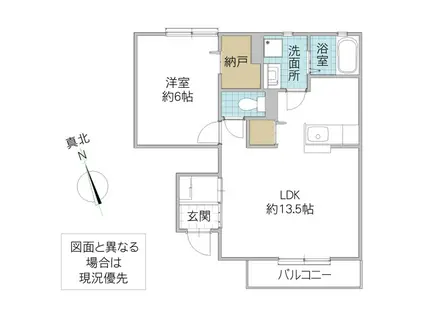 メゾン・ルネサンス B(1LDK/1階)の間取り写真