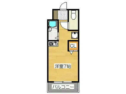 TA・KEビル筑紫野(ワンルーム/4階)の間取り写真