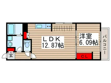 コート浦和仲町(1LDK/1階)の間取り写真