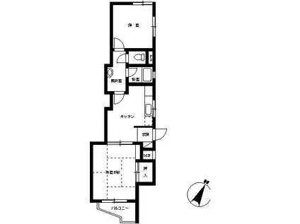 西経堂コーポ(3DK/3階)の間取り写真