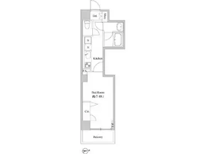 スターライト浅草(1K/6階)の間取り写真