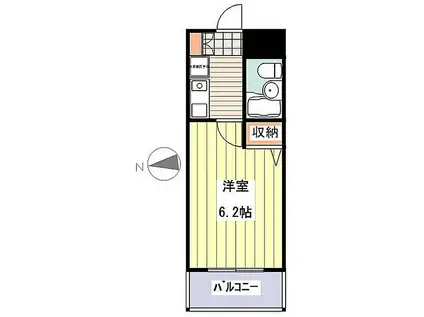 プラティーク上北沢(1K/3階)の間取り写真