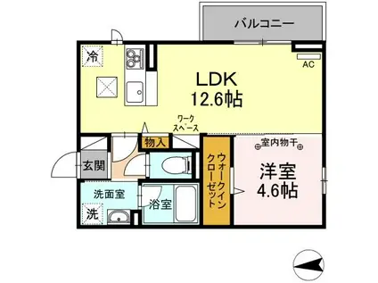 城南センターコート(1LDK/3階)の間取り写真