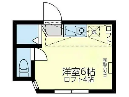 ユナイトあさひマルレーヌ(ワンルーム/2階)の間取り写真